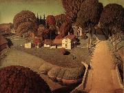 Grant Wood Hoover-s Birthplace USA oil painting artist